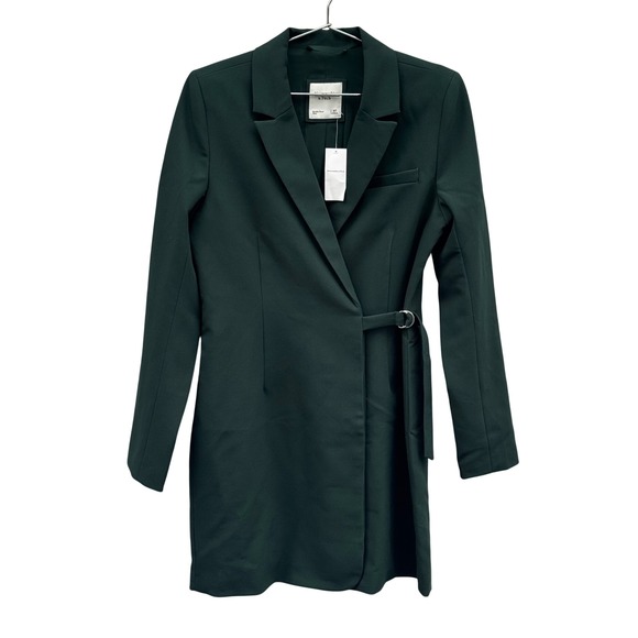 Abercrombie & Fitch Dresses & Skirts - NWT Abercrombie & Fitch Blazer Dress Womens Medium Tall Green Trench Wrap